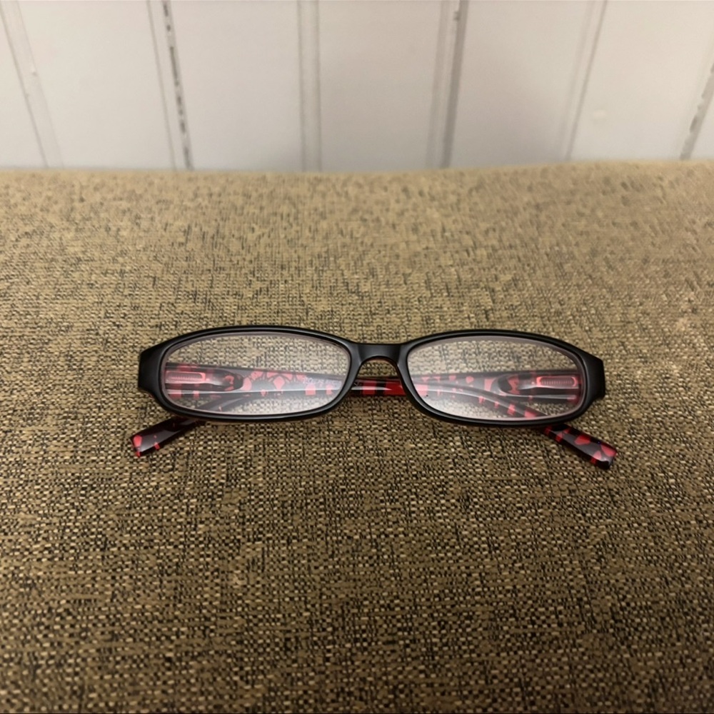 Elegant Black and Red Women's Glasses